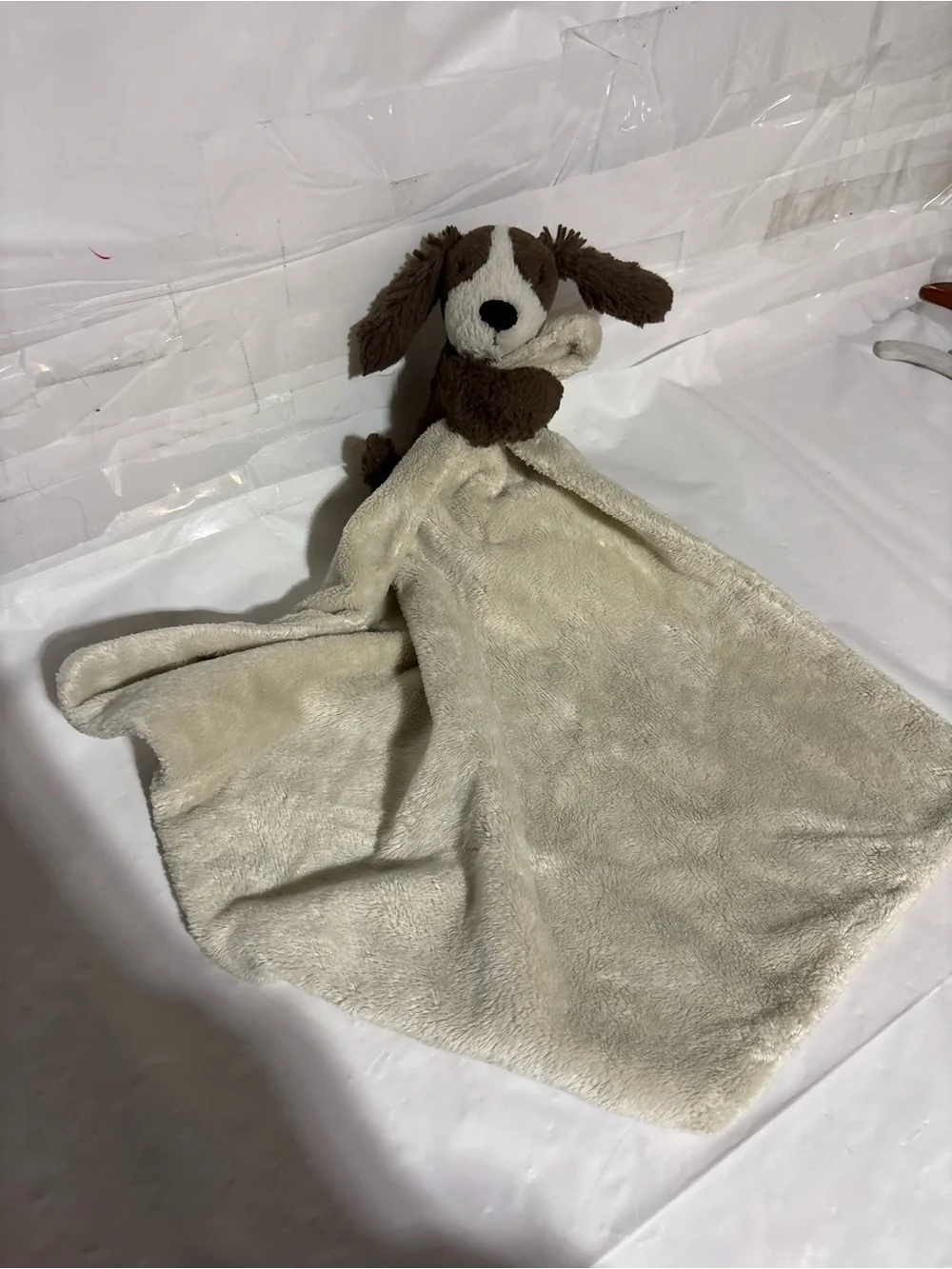 Jellycat Puppy bashful fudge puppy soother Comfort Blanket